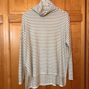 LUCKY BRAND Striped Mock‎ Neck Knit Sweater Size XS